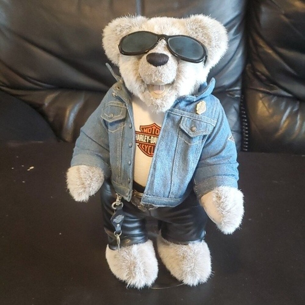 Harley-Davidson Teddy Bear complete Franklin Mint with Chaps, Sunglasses & more